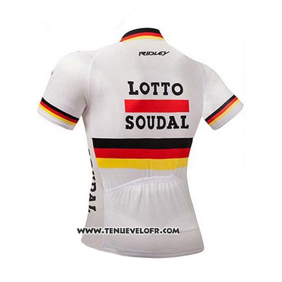2018 Maillot Ciclismo Lotto Soudal Champion Allemagne Manches Courtes et Cuissard
